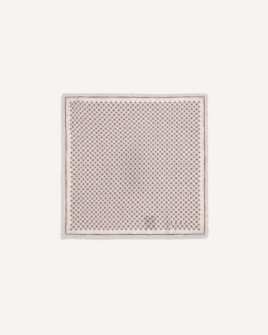 Brunello Cucinelli Silk Pochette with geometric pattern, view 4