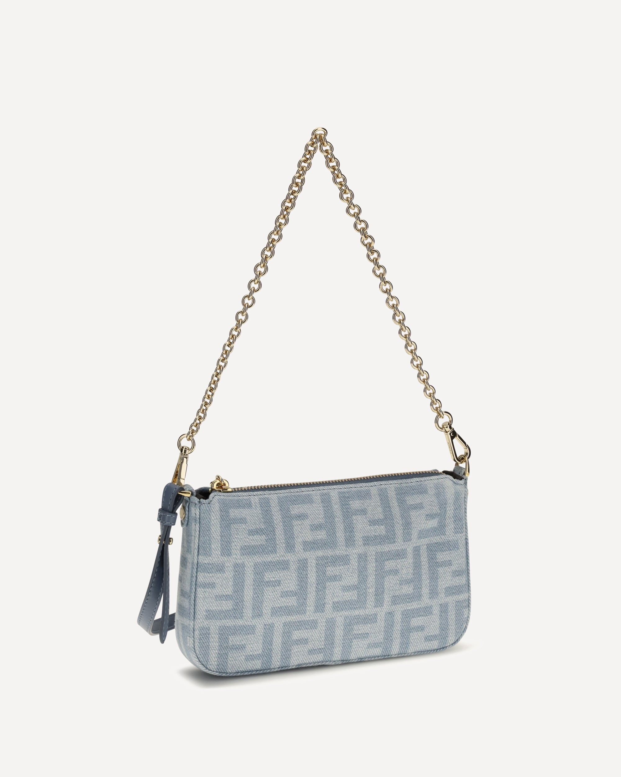 Fendi Denim Baguette Clutch, view 2