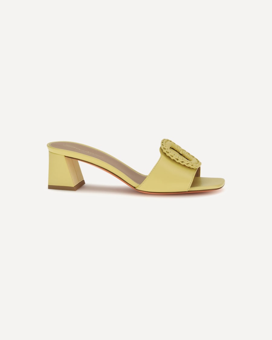 SANTONI Leather Sandals Mules, view 3