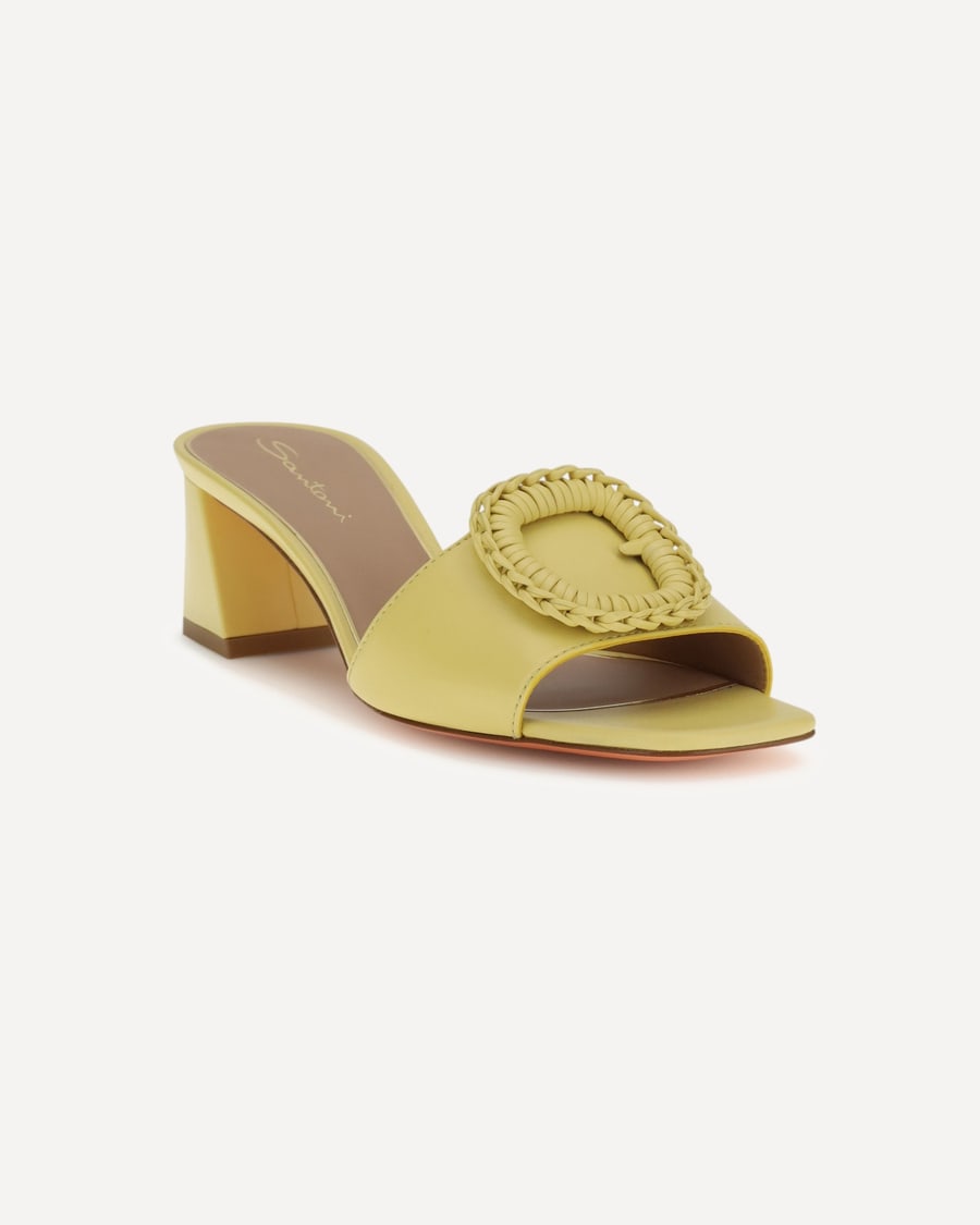 SANTONI Leather Sandals Mules, view 4