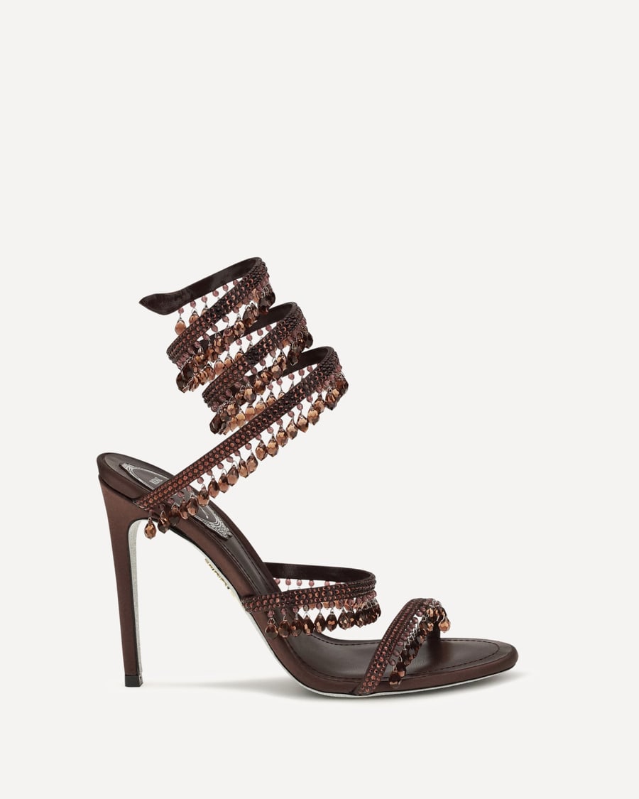 RENE CAOVILLA Chandelier Sandals in satin