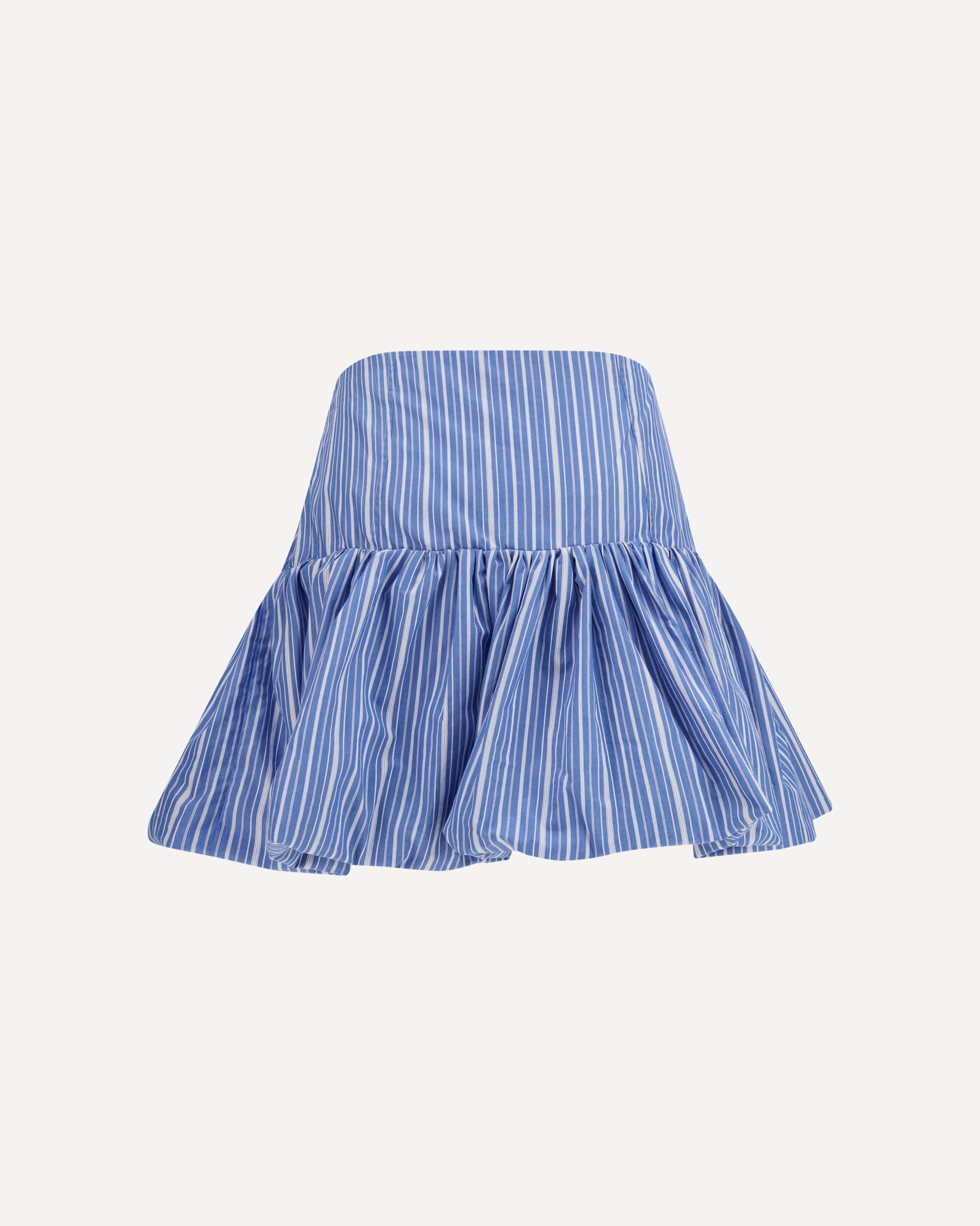 Ganni Striped mini balloon Skirt, view 2