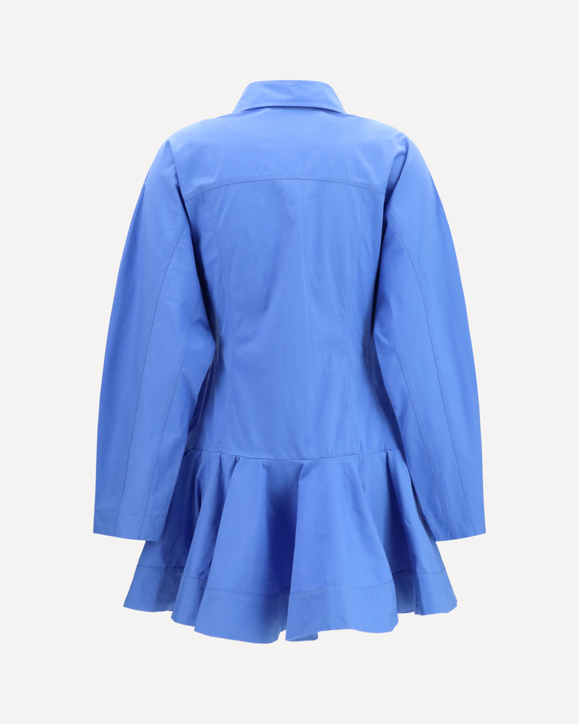 Ganni Cotton Shirt Dress with balloon skirt, view 2