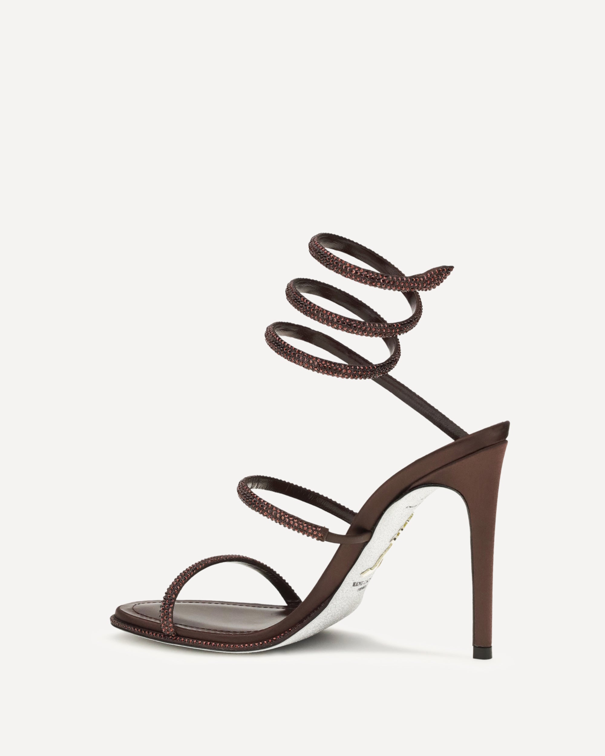 RENE CAOVILLA Cleo Sandals in satin, view 2