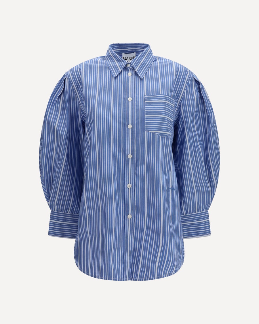 Ganni Striped cotton T-shirt
