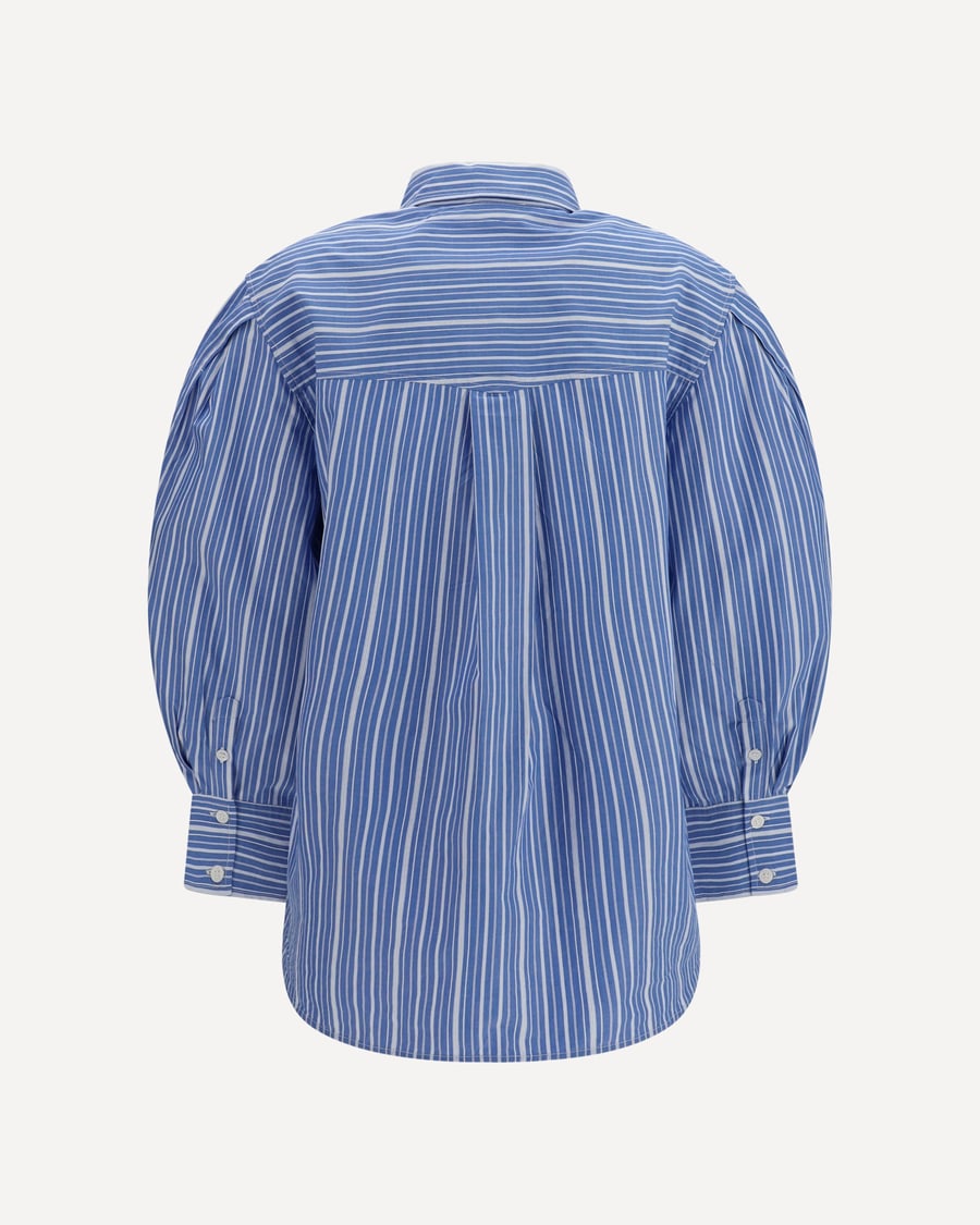 Ganni Striped cotton T-shirt, view 4