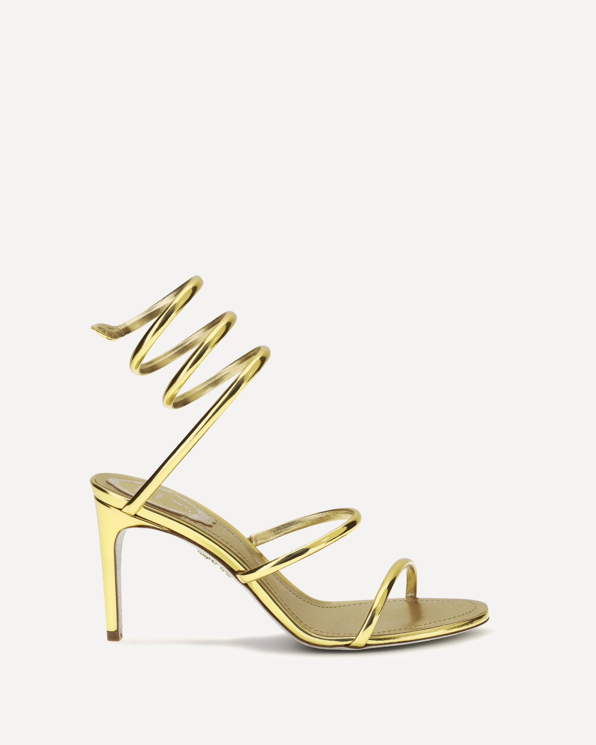 RENE CAOVILLA Metallic Cleo Sandals in leather