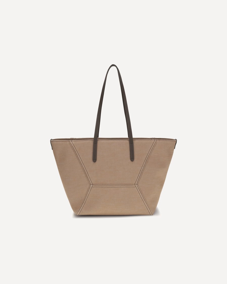 Brunello Cucinelli Canvas Shoulder Bag, view 3