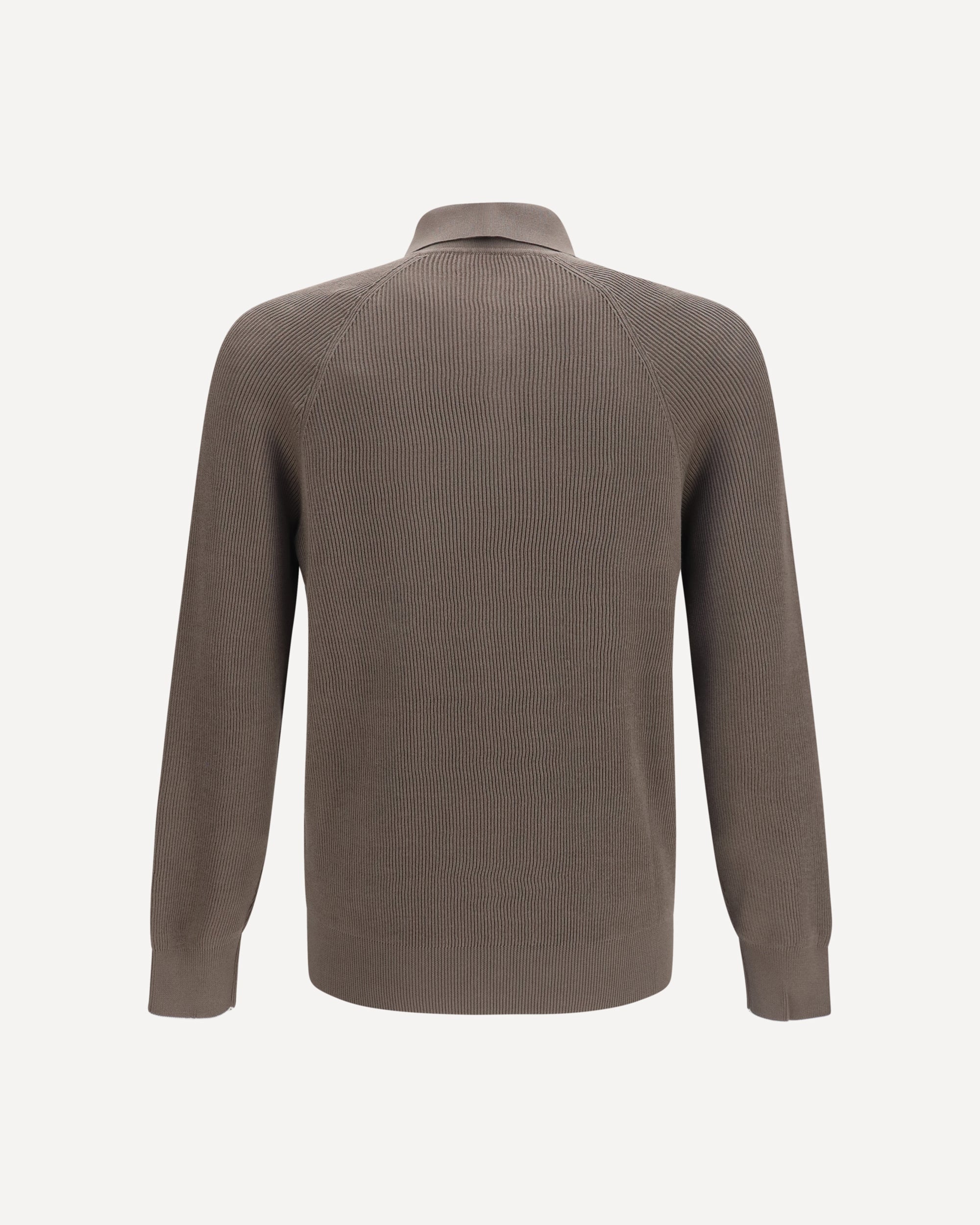 Brunello Cucinelli Long-sleeve knit Polo Shirt, view 2