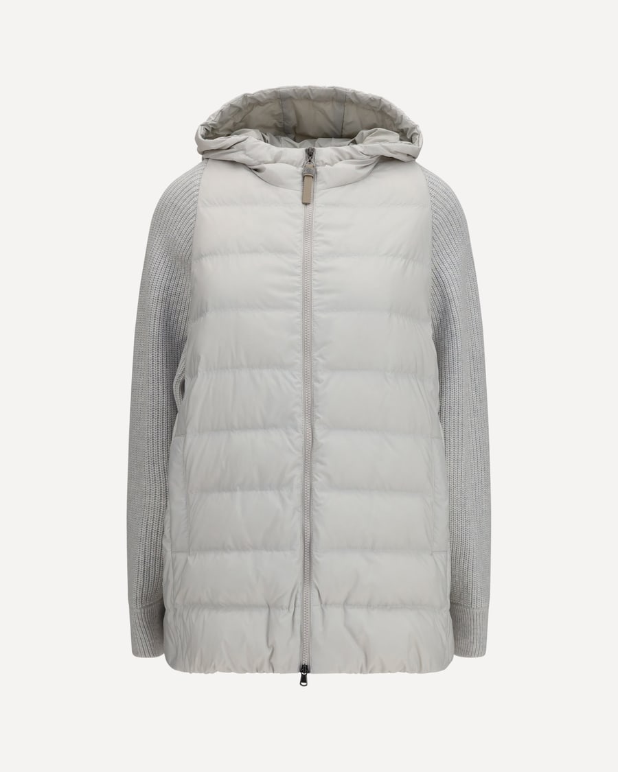 Brunello Cucinelli Long monili chain Puffer Jacket, view 3