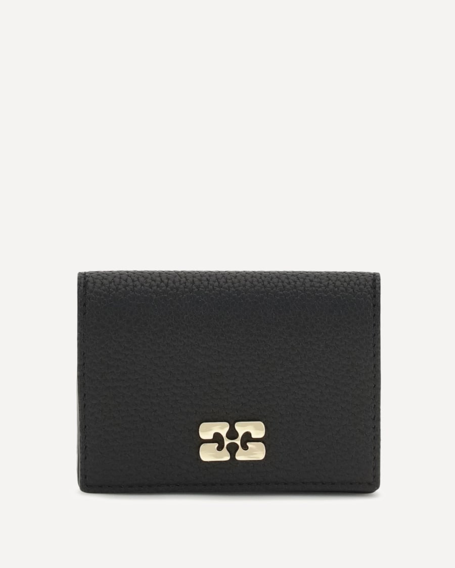 Ganni Ganni Bou Card Holder With Flap Grained