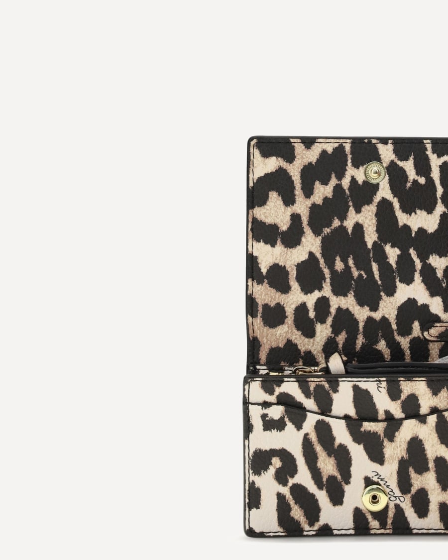 Ganni Bou animal print Card Holder, view 5