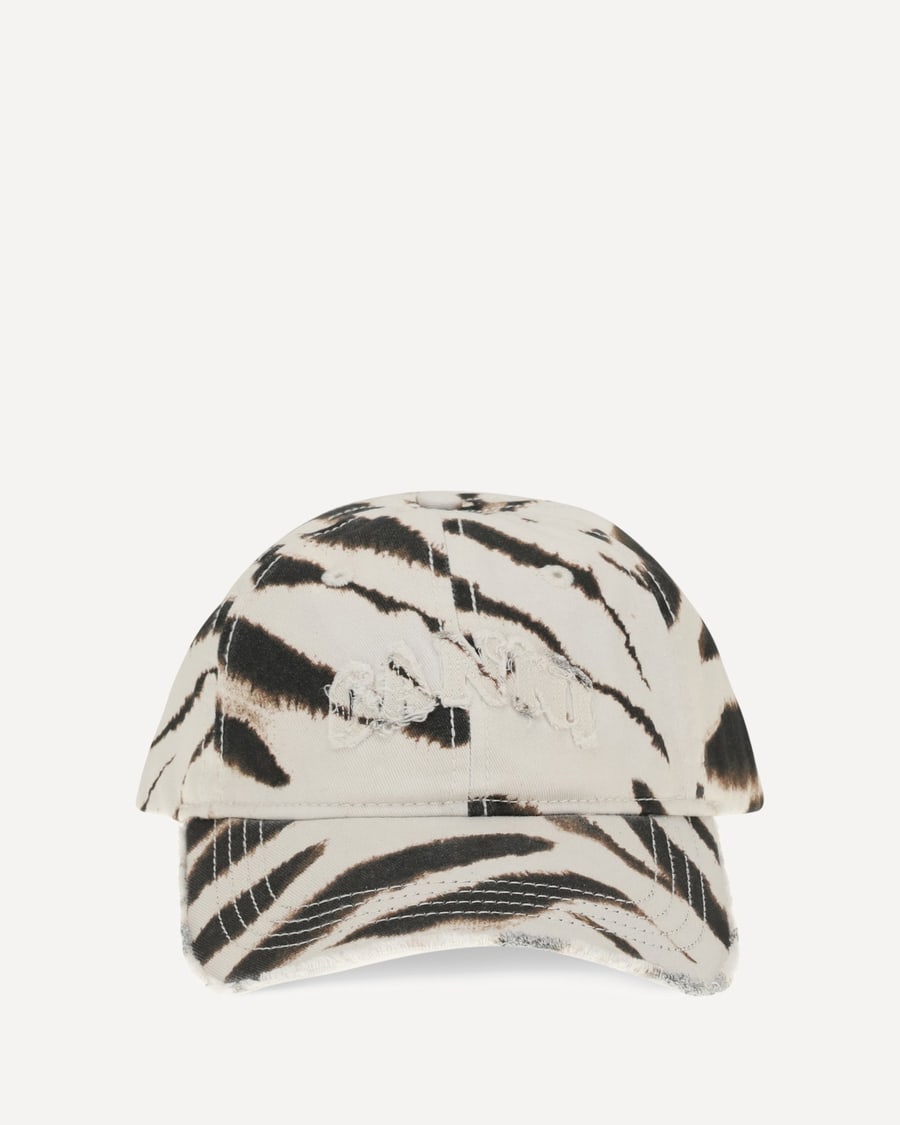 Ganni Zebra print Baseball cap