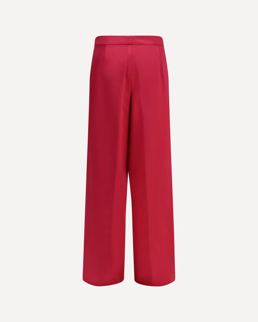 Dries Van Noten Wide pleated Pants in washed cotton and acetate, view 4