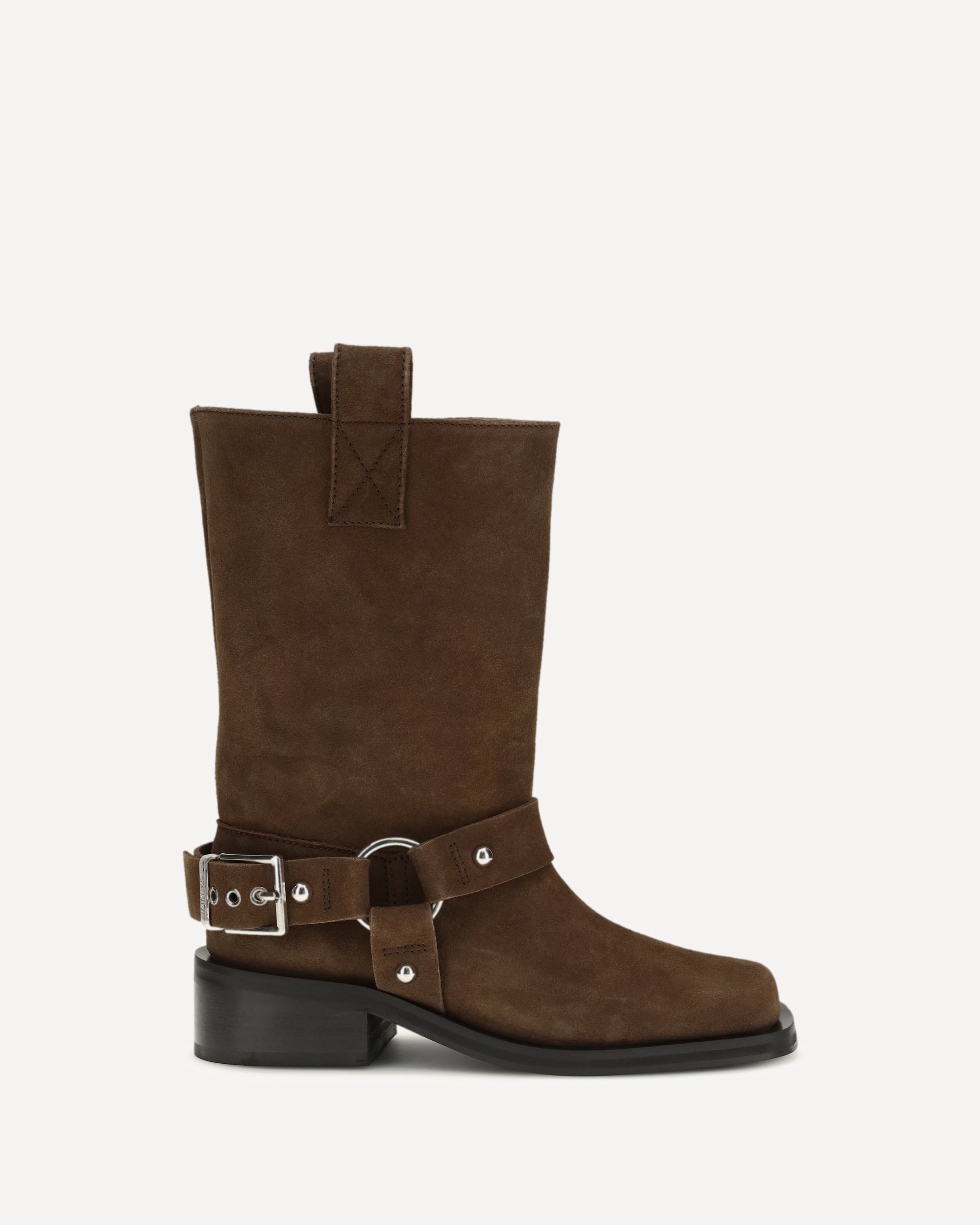Ganni Suede biker Boots