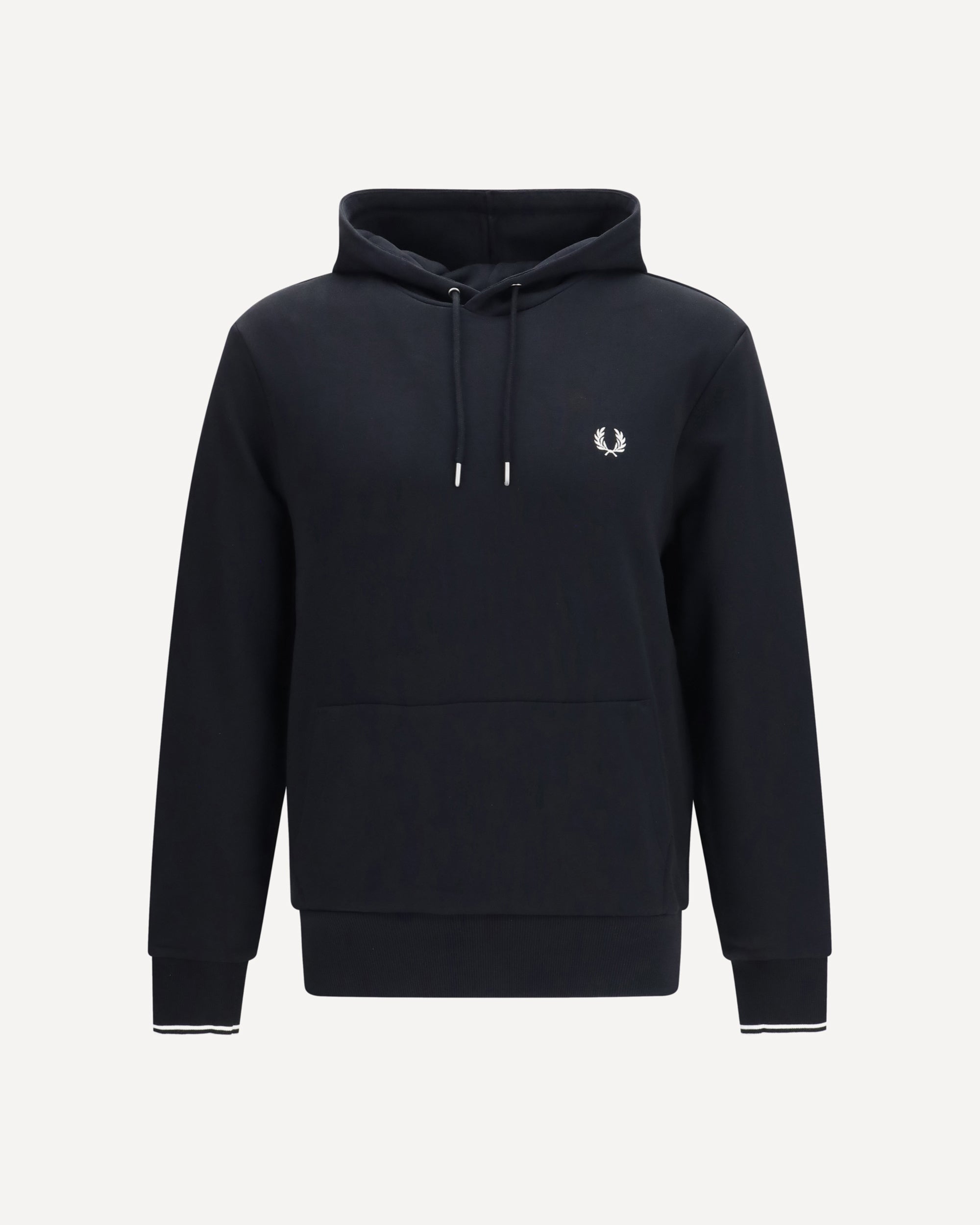 FRED PERRY Hoodie with striped cuffs