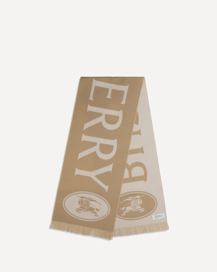 Burberry Logo wool Scarf, view 2