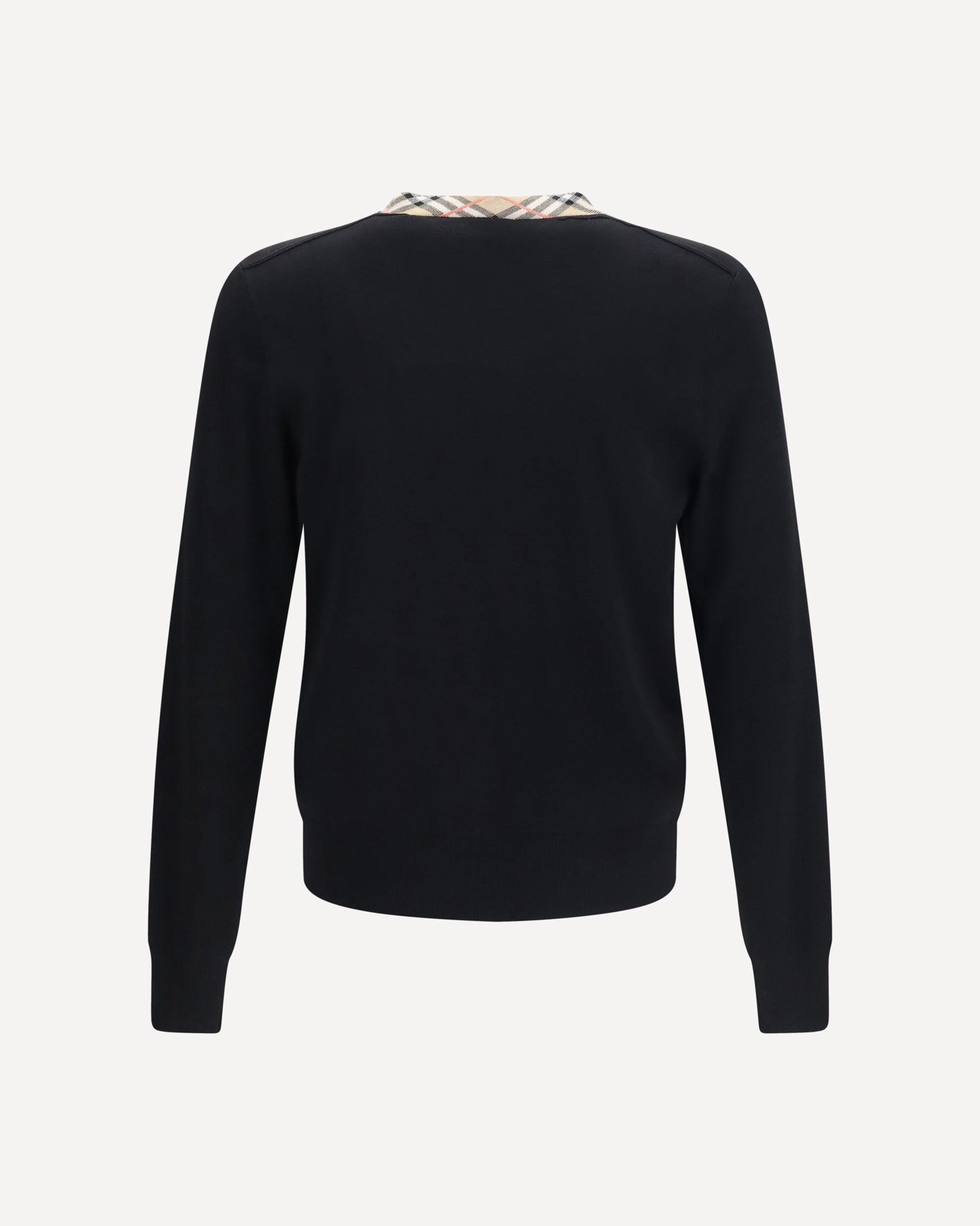 Burberry Check trim wool Sweater, view 2