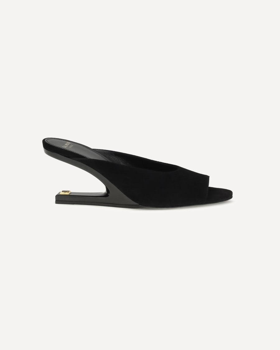 Balmain Suede open-toe Mules, view 3
