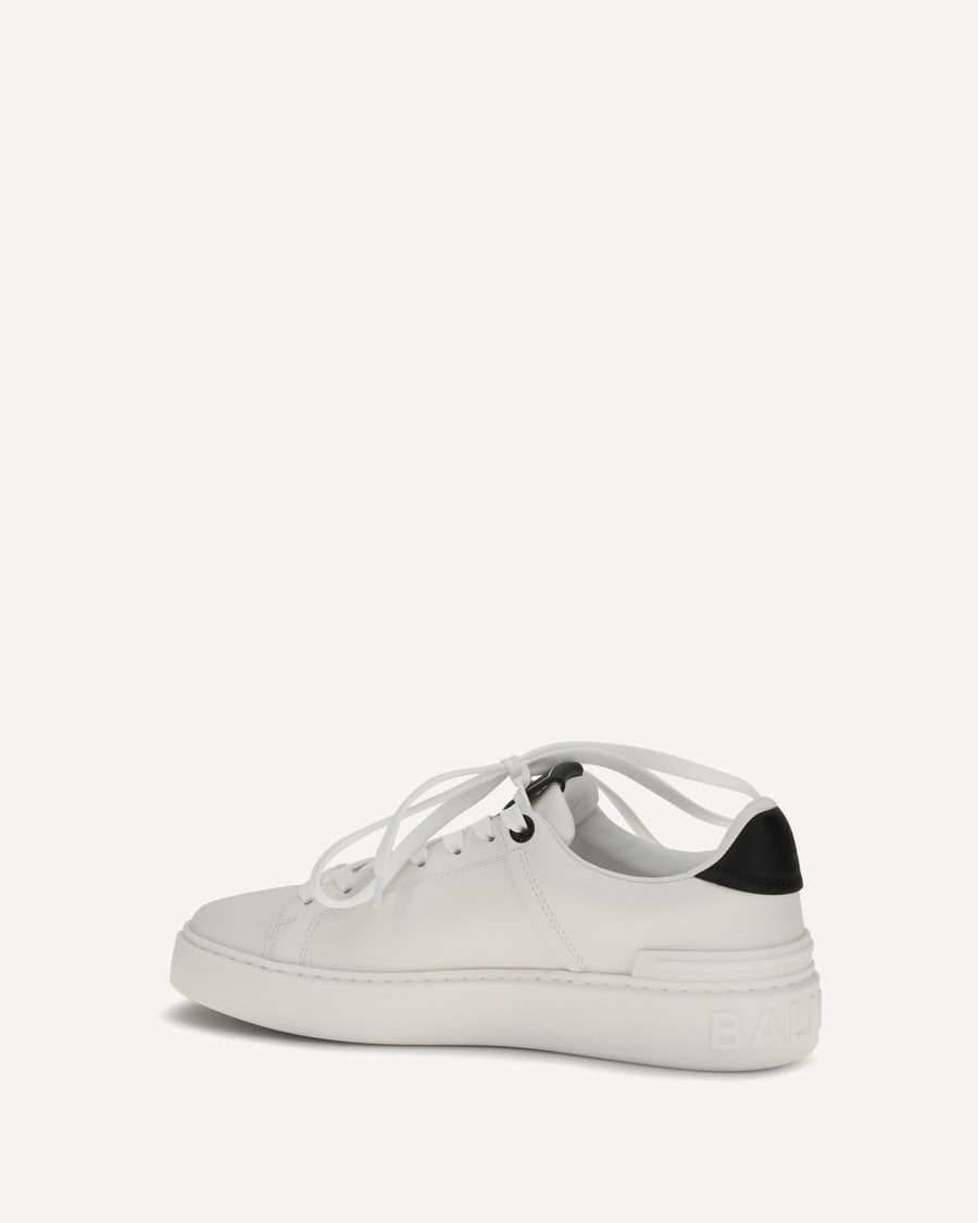 Balmain B-Court Sneakers in calfskin leather, view 2