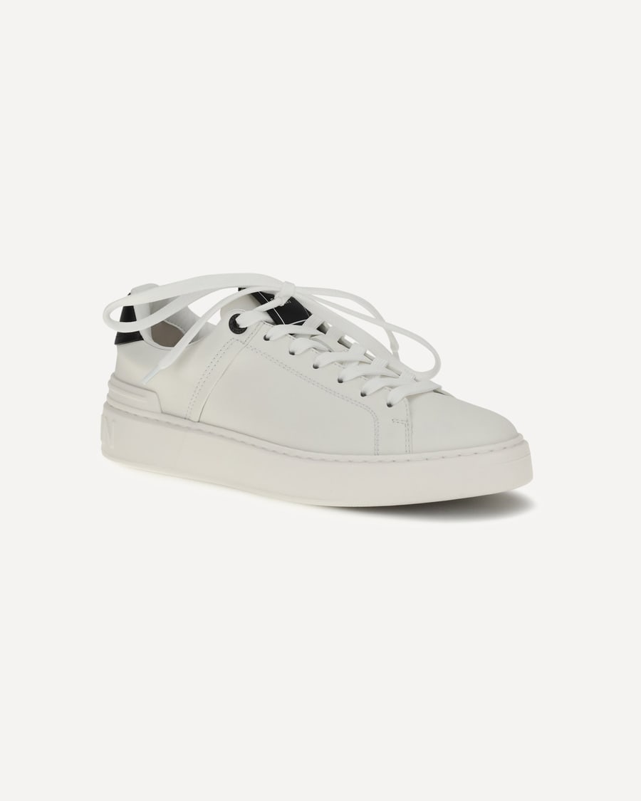 Balmain B-Court Sneakers in calfskin leather, view 4