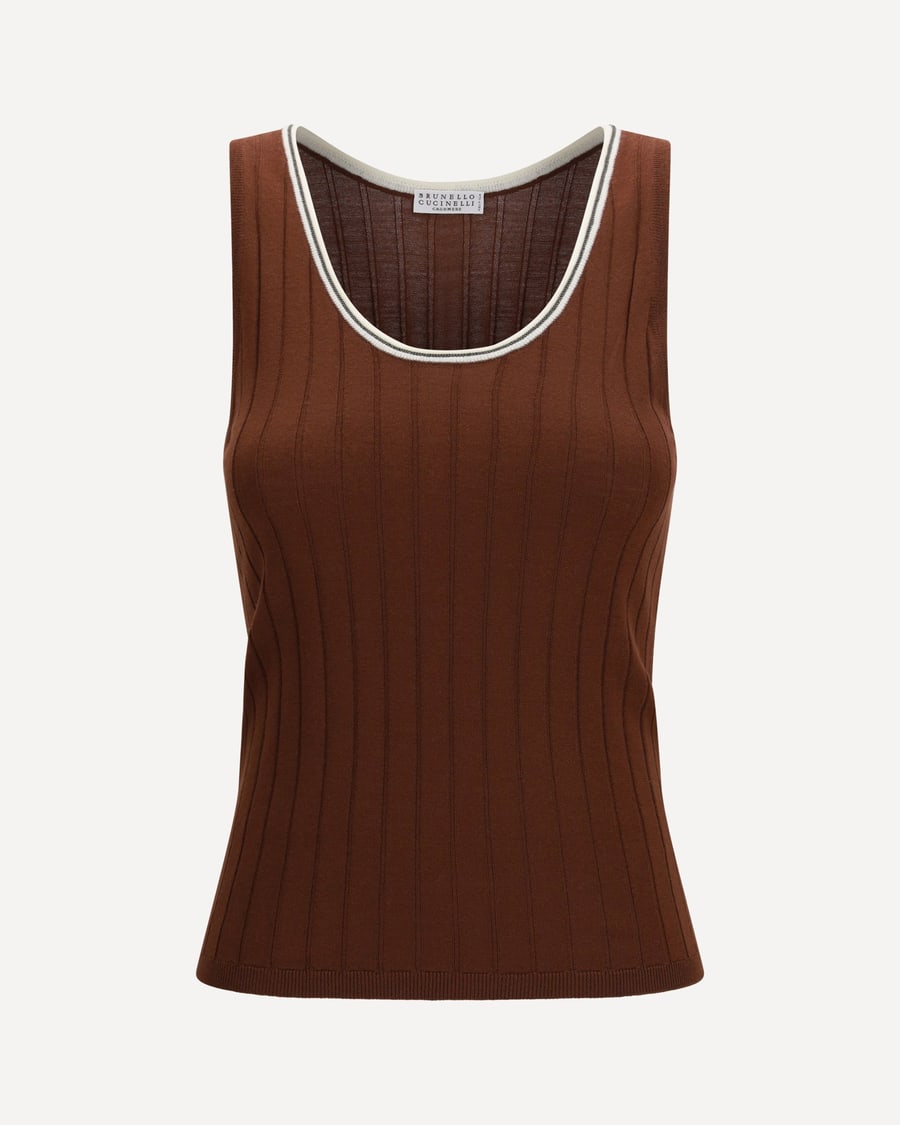 Brunello Cucinelli Ribbed jersey Top