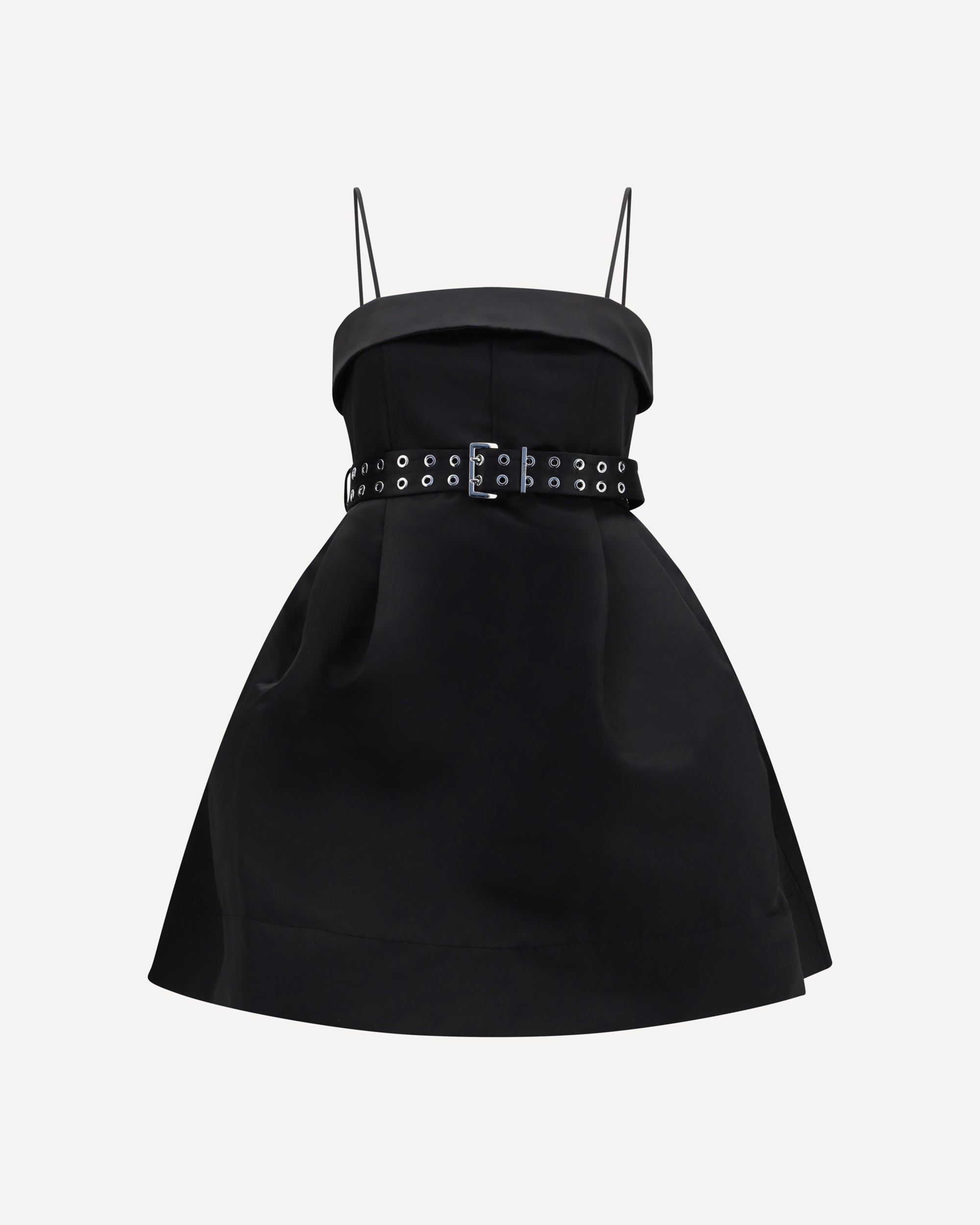 Ganni Short satin Dress with a full skirt
