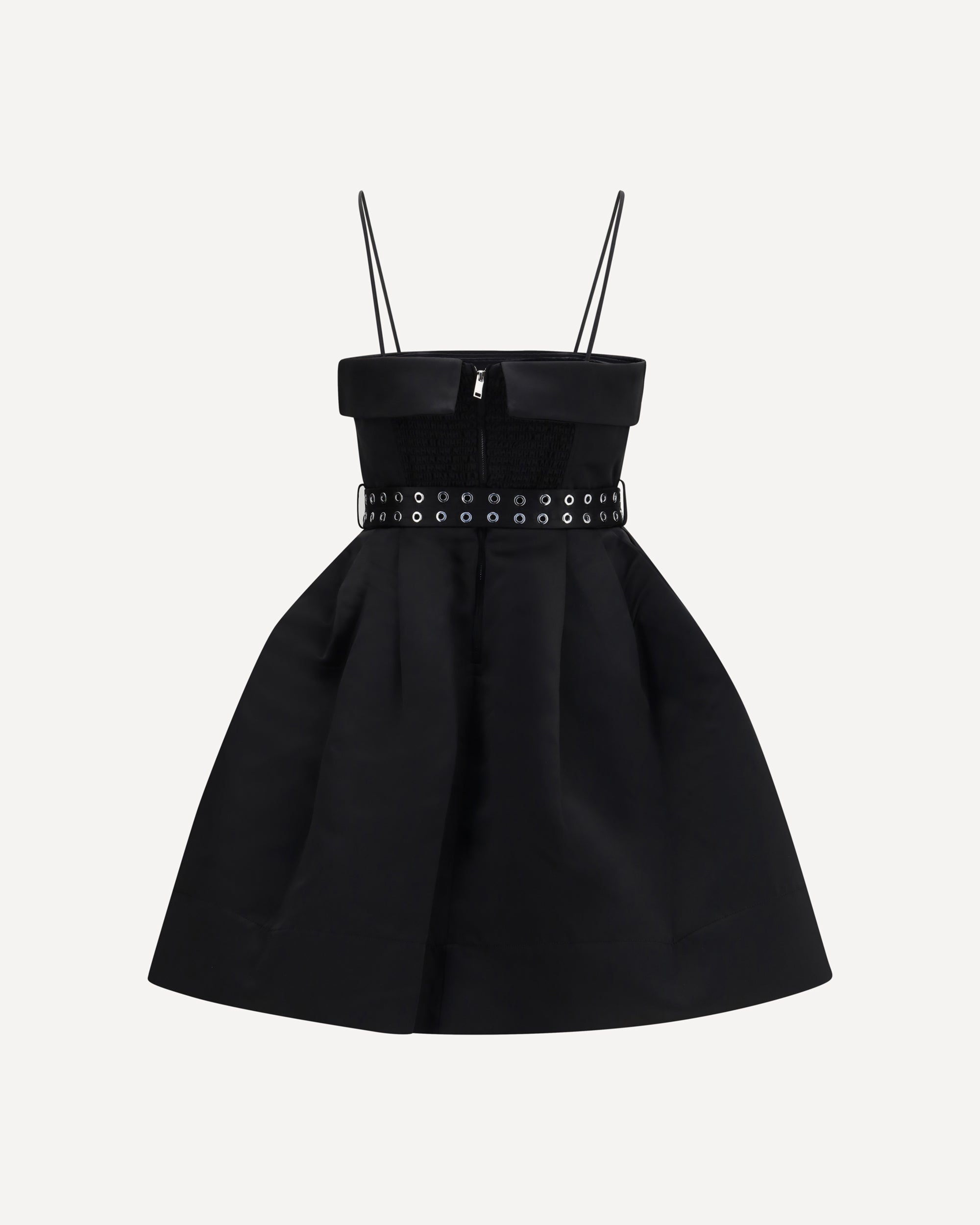 Ganni Short satin Dress with a full skirt, view 2