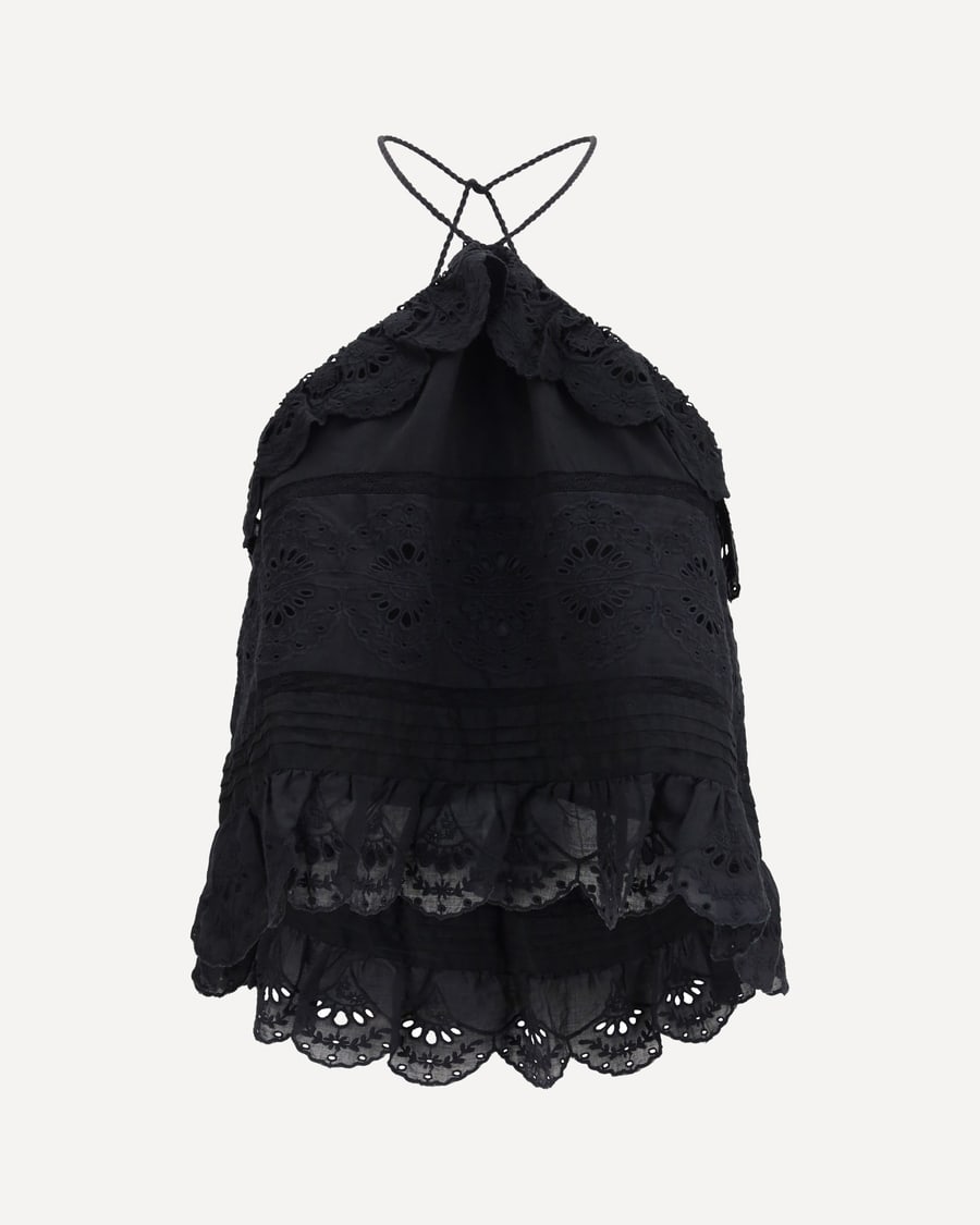 MARANT ETOILE Prisha Ruffle Top, view 3