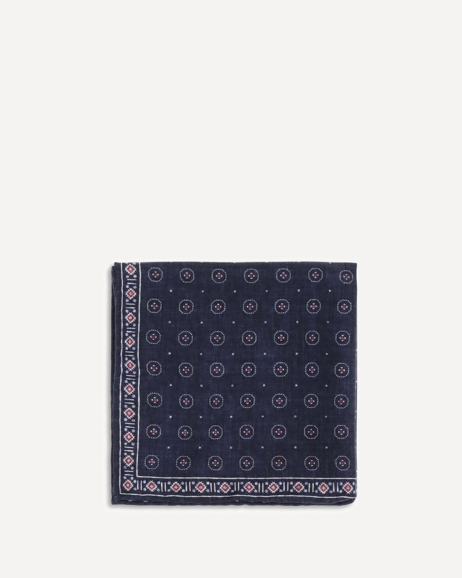 Brunello Cucinelli Ethnic-patterned silk Pocket Square