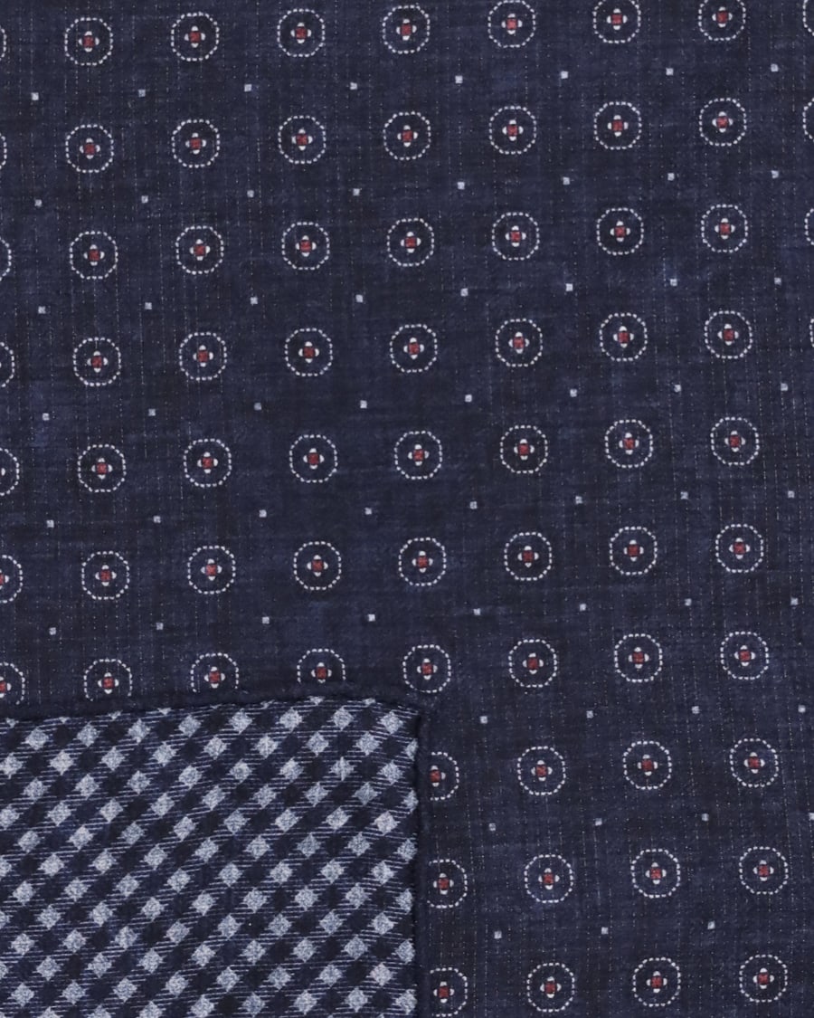 Brunello Cucinelli Ethnic-patterned silk Pocket Square, view 5
