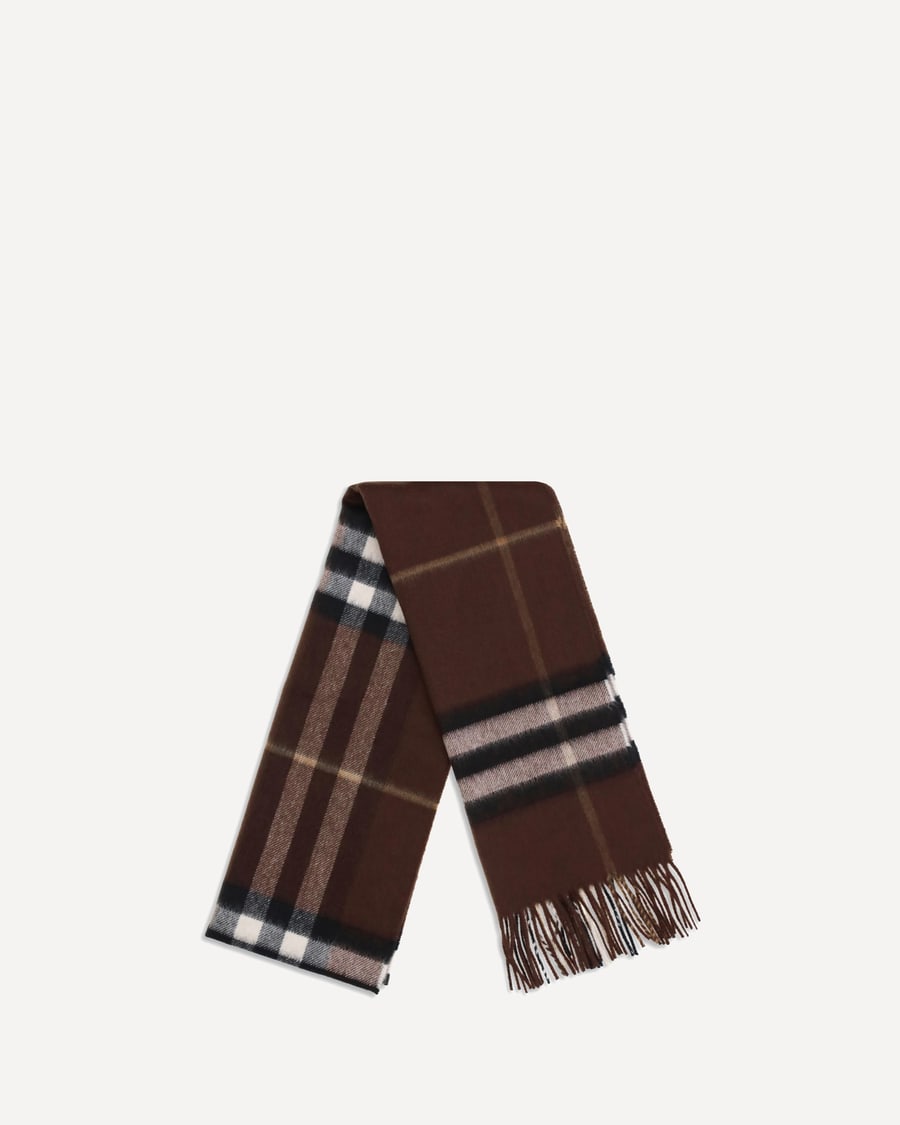 Burberry Cashmere Archive Check Scarf, view 2