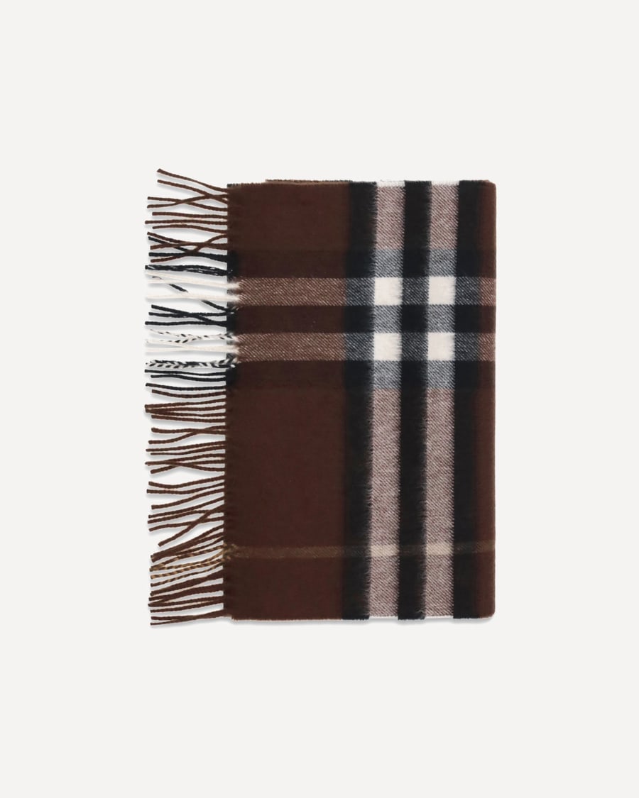 Burberry Cashmere Archive Check Scarf, view 3