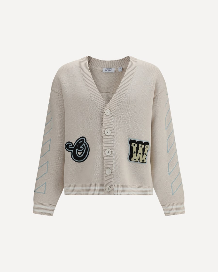 Off-White Star Logo Diagonal Varsity Cardigan