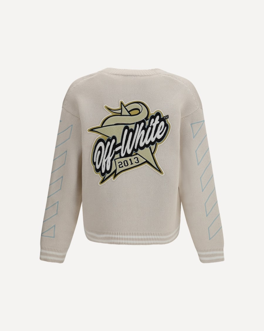 Off-White Star Logo Diagonal Varsity Cardigan, view 2