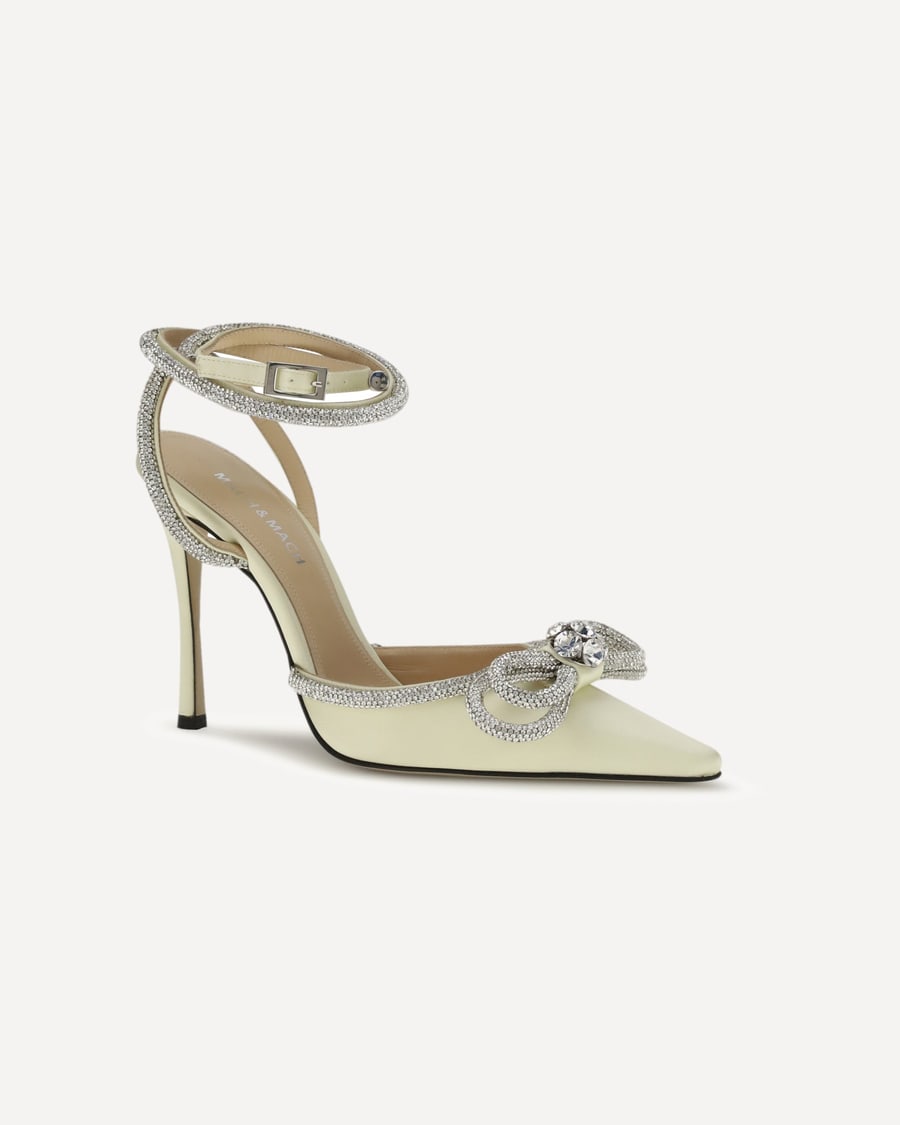 MACH & MACH Satin Pumps, view 4