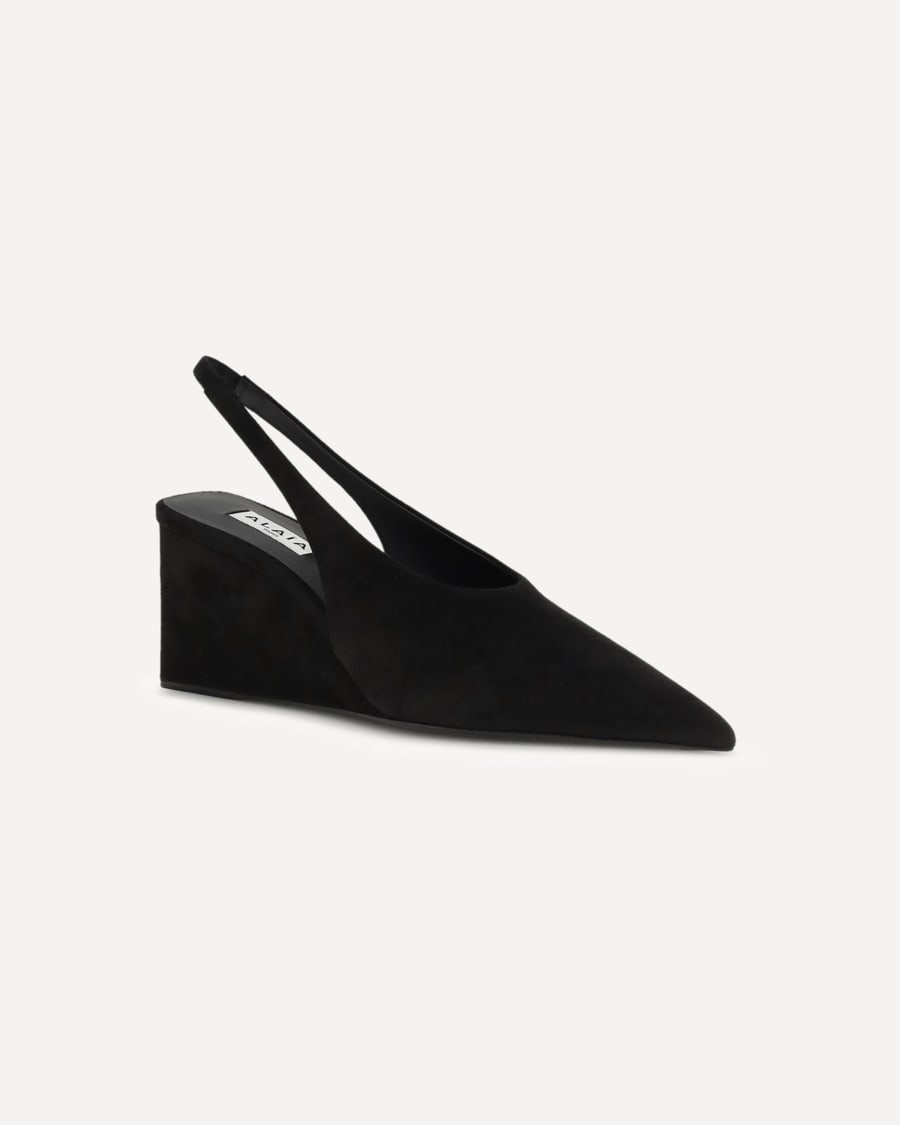 Alaïa Cube wedge slingback Pumps, view 4