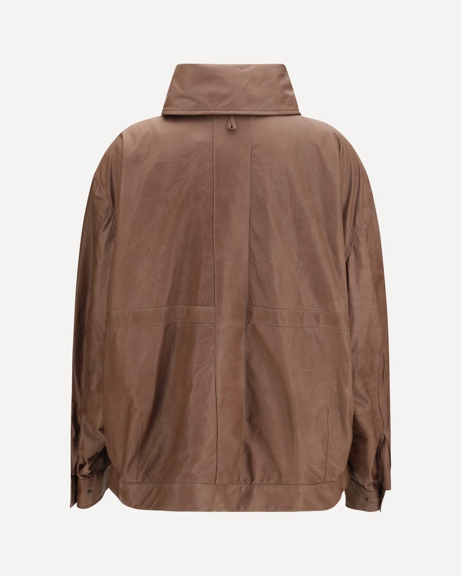 CALVIN KLEIN Isa Leather Jacket, view 2