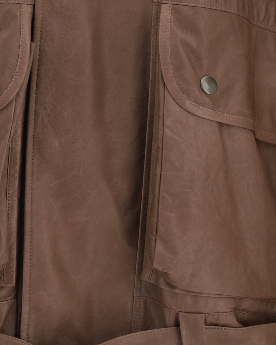 CALVIN KLEIN Isa Leather Jacket, view 5