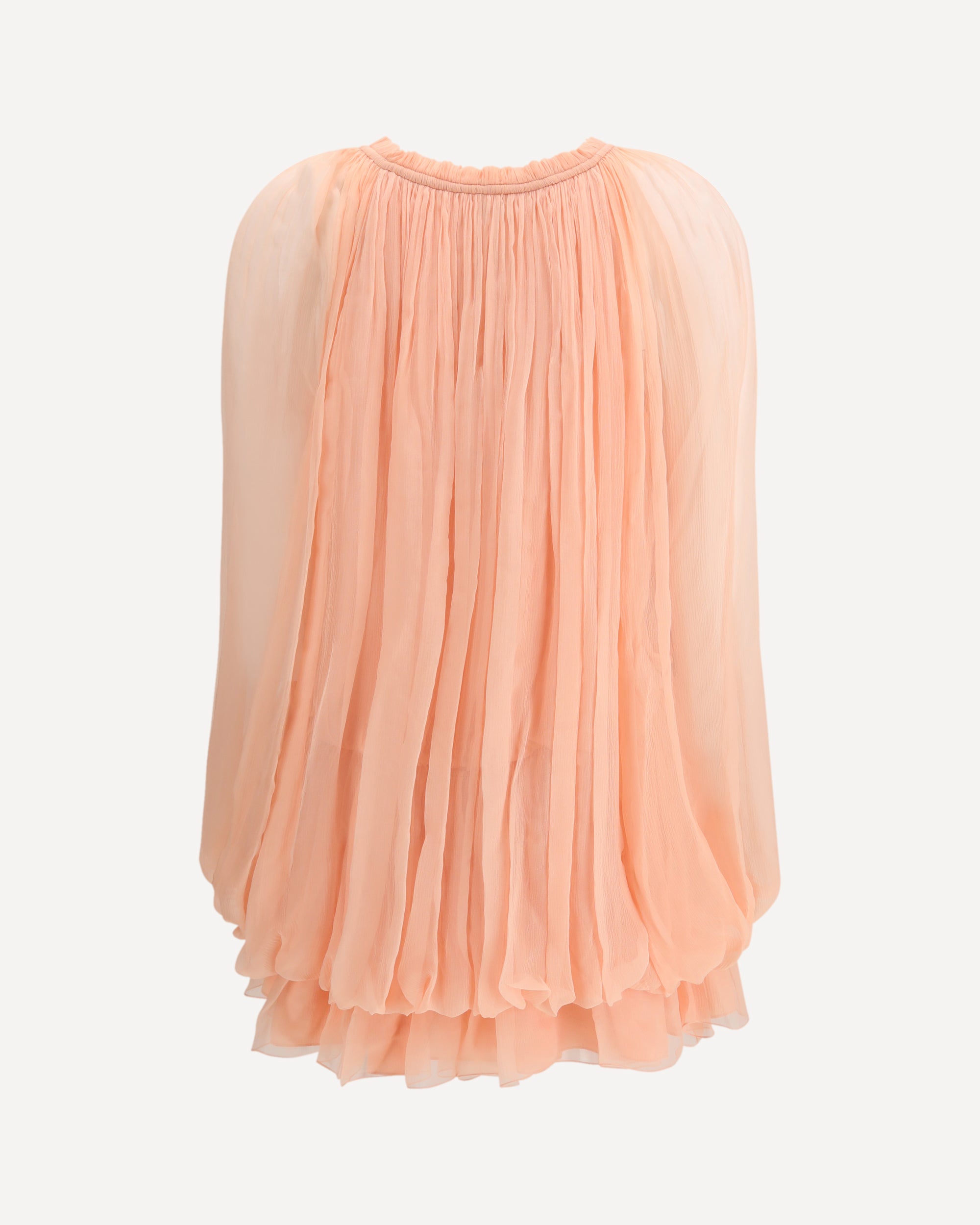 Chloé Mini Dress with cape in silk muslin, view 2