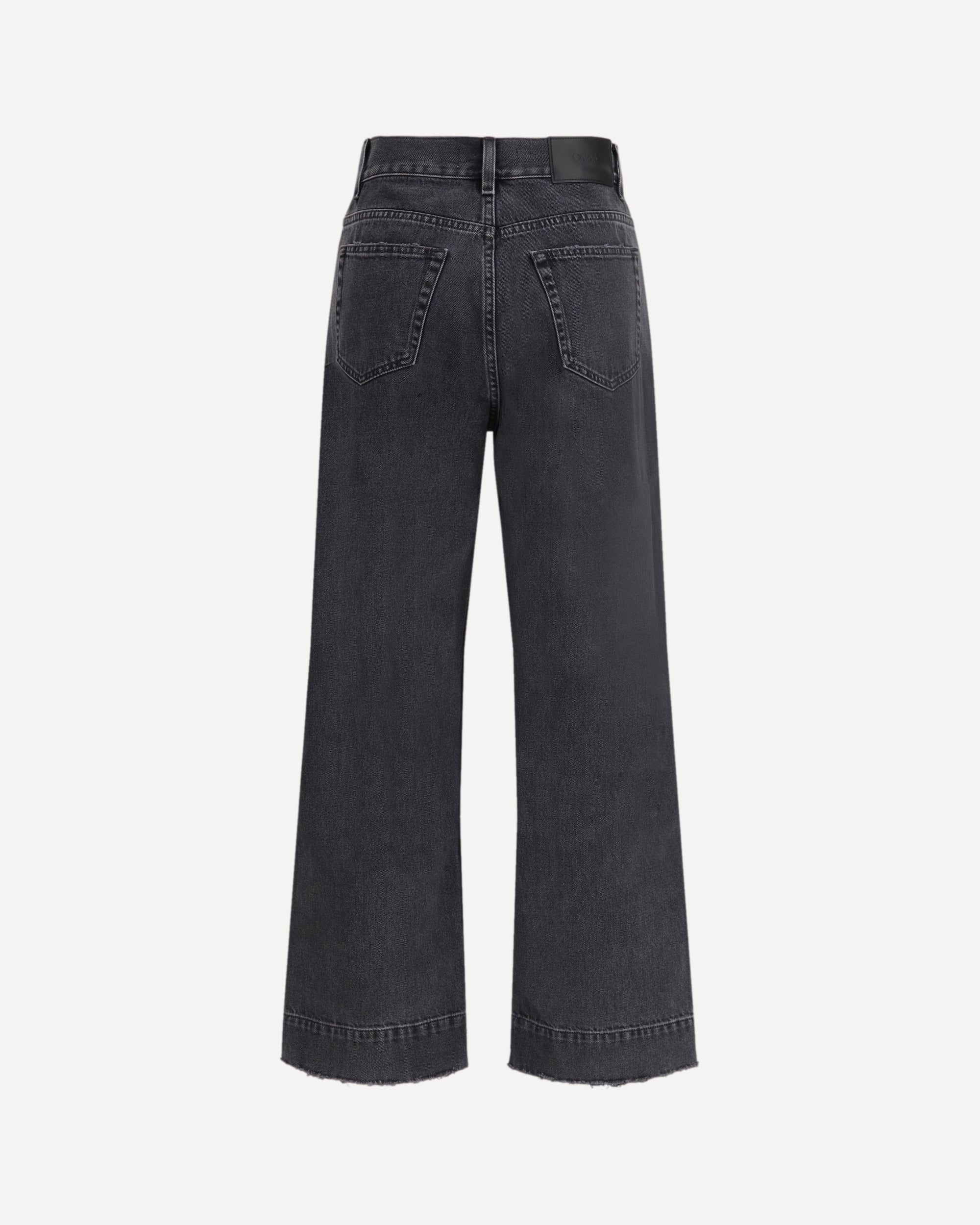 Chloé High-Waisted Cropped Denim Jeans, view 2