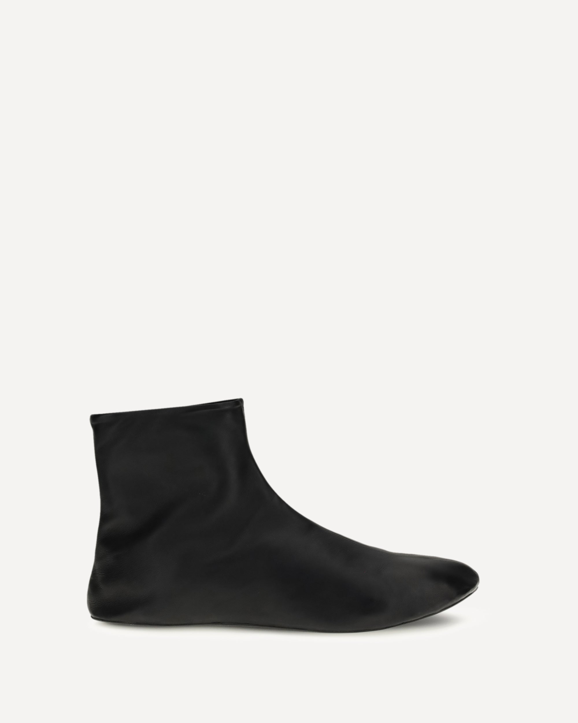 The Row Leather ankle Boots lined with soft shearling