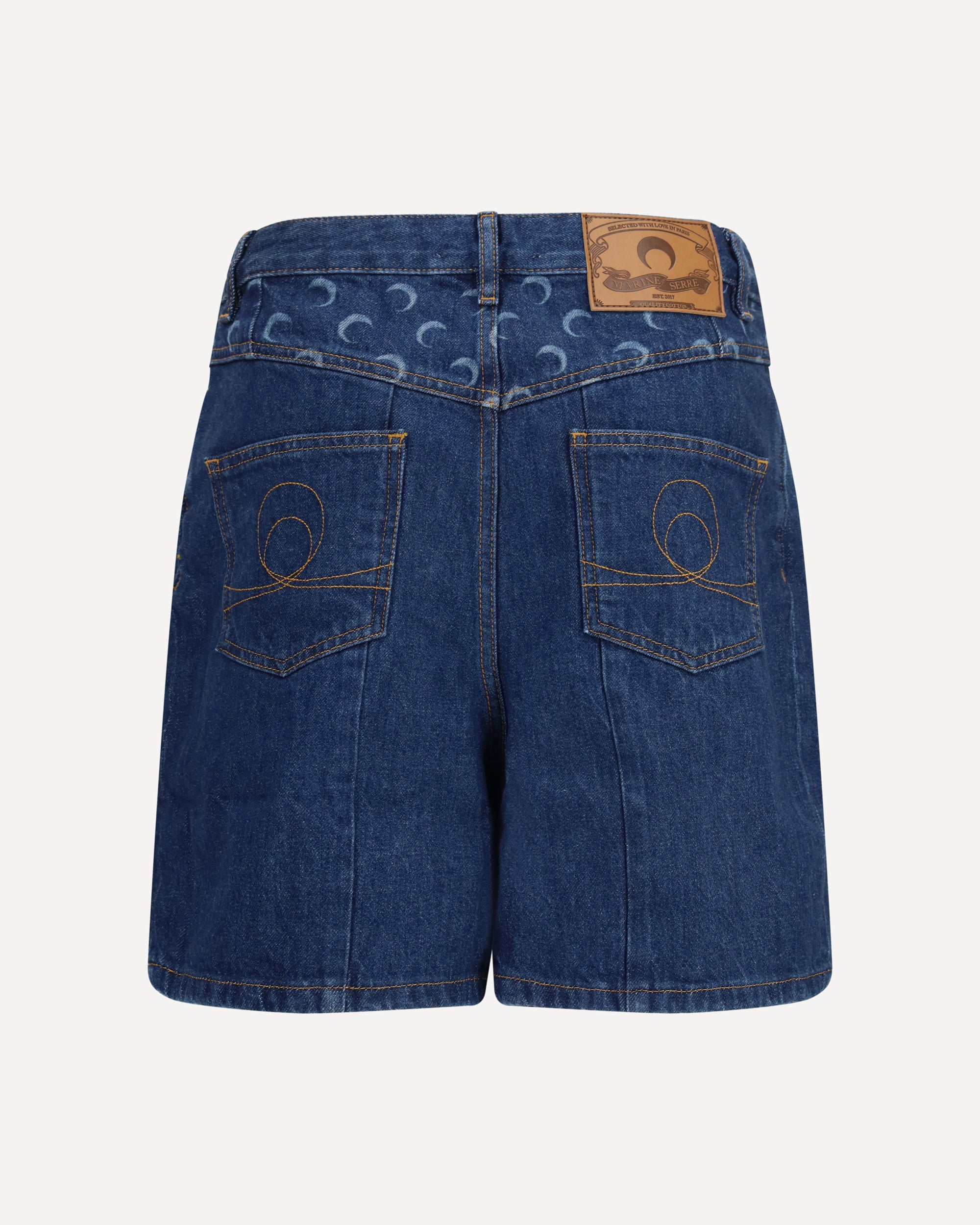 MARINE SERRE High-waisted denim Shorts, view 2