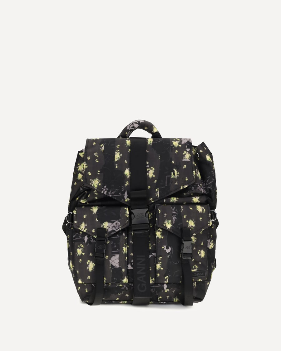 Ganni Re-tech nylon print Backpack