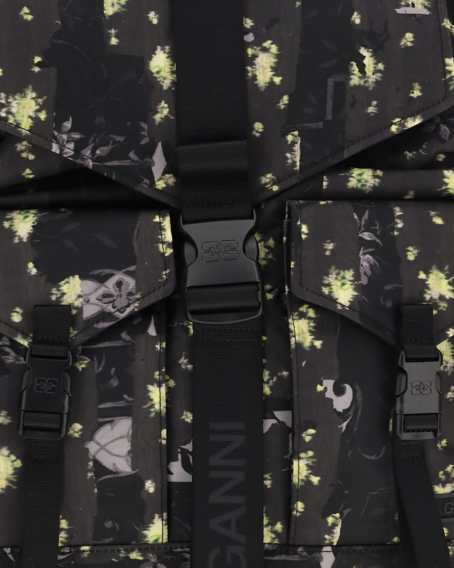 Ganni Re-tech nylon print Backpack, view 5