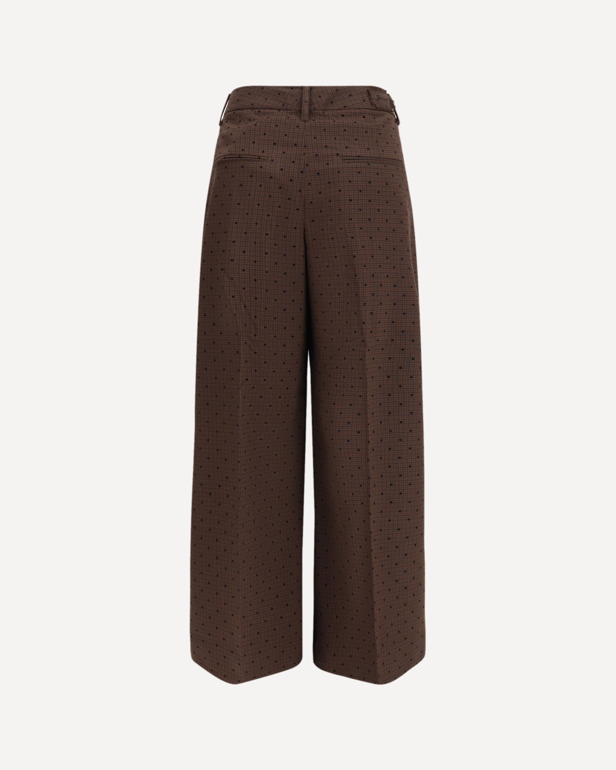 Ganni Flocked plaid crossover Pants, view 2
