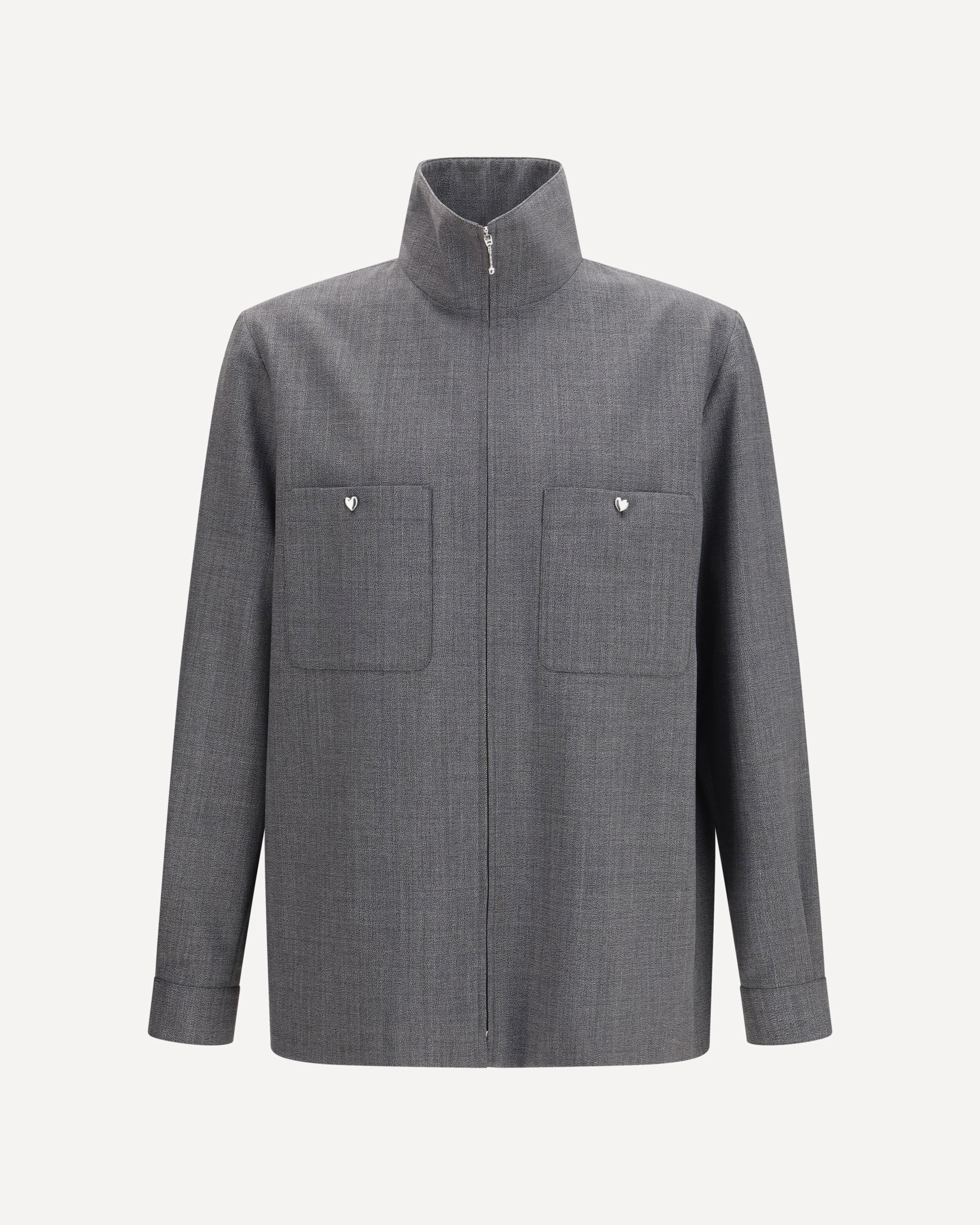 VALENTINO Mouliné wool shirt Jacket