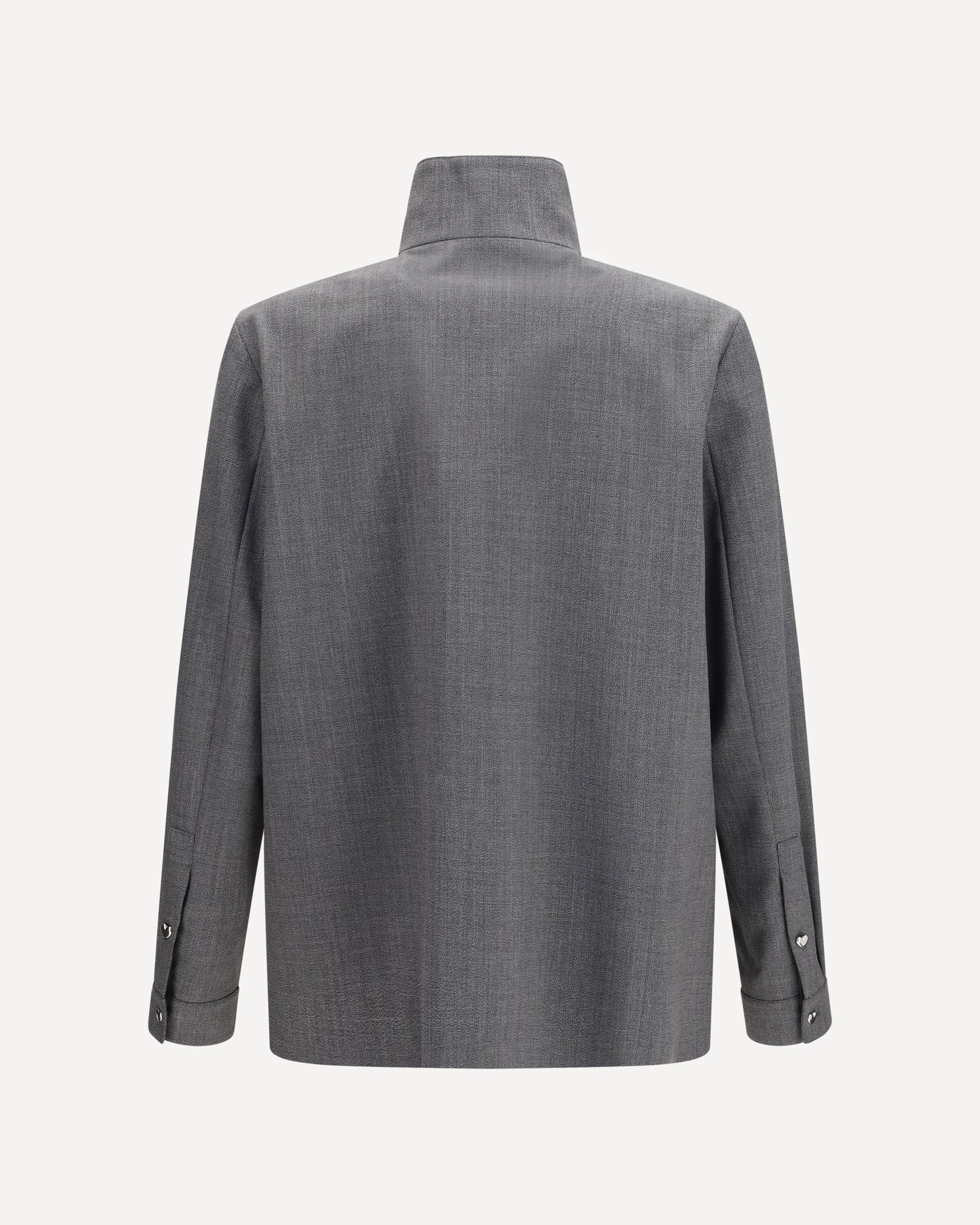 VALENTINO Mouliné wool shirt Jacket, view 2