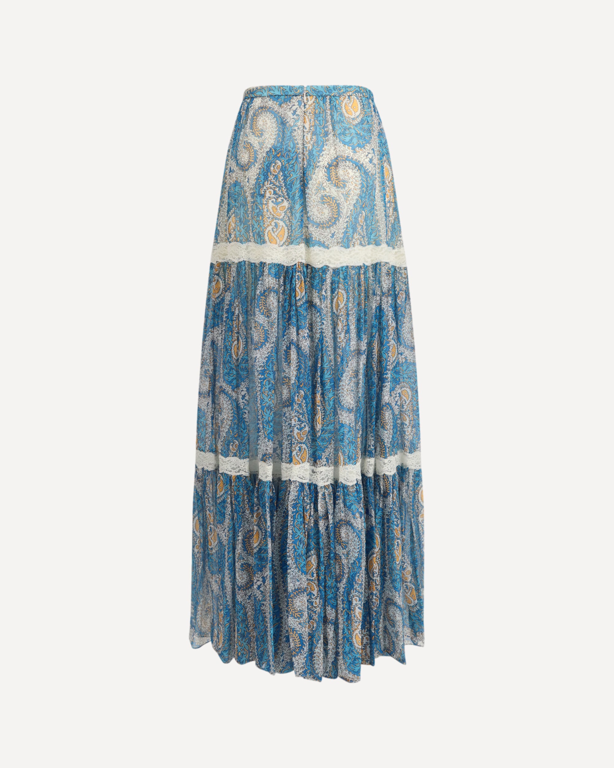 Etro Silk crepon maxi Skirt, view 2
