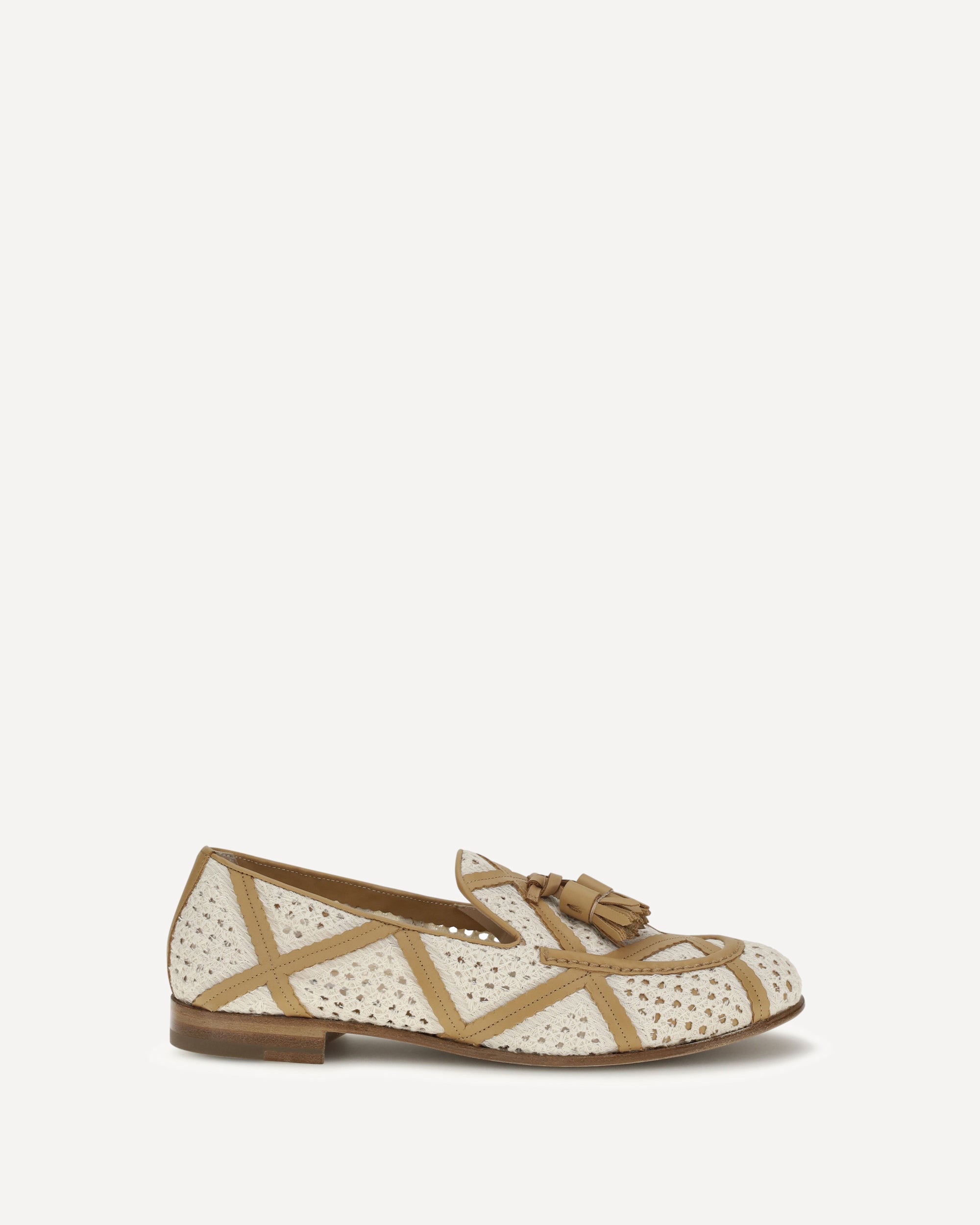 FRATELLI ROSSETTI Brera fabric and leather Loafers
